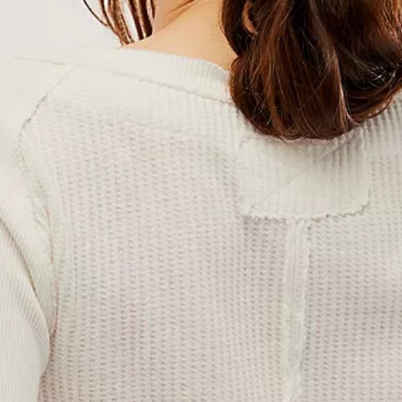 NEW Free People Care FP Honey B Crew Neck Top In Ivory 1225 3je7 - Picture 4 of 6